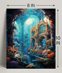 Enchanted Underwater Ruins Poster