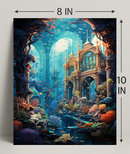 Enchanted Underwater Ruins Poster
