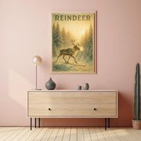 Reindeer In Winter Wonderland Poster