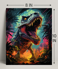 Roaring Prehistoric Majesty Poster PosterGoat