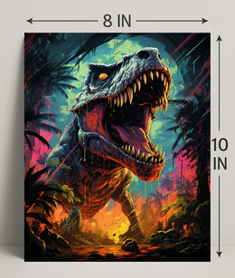 Roaring Prehistoric Majesty Poster PosterGoat