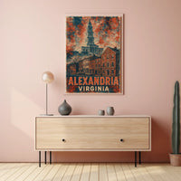 Alexandria Virginia Cityscape Watercolor Wanderlust Poster