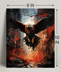 The Majestic Eagle In Urban Chaos Poster PosterGoat
