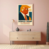 Donald Trump Visionary in Abstract Poster