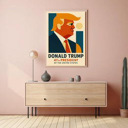 Donald Trump Visionary in Abstract Poster