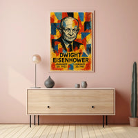 Mid-Century Modern Patriotic Abstract Portrait Poster