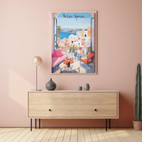 Ibiza Balcony Oasis Poster