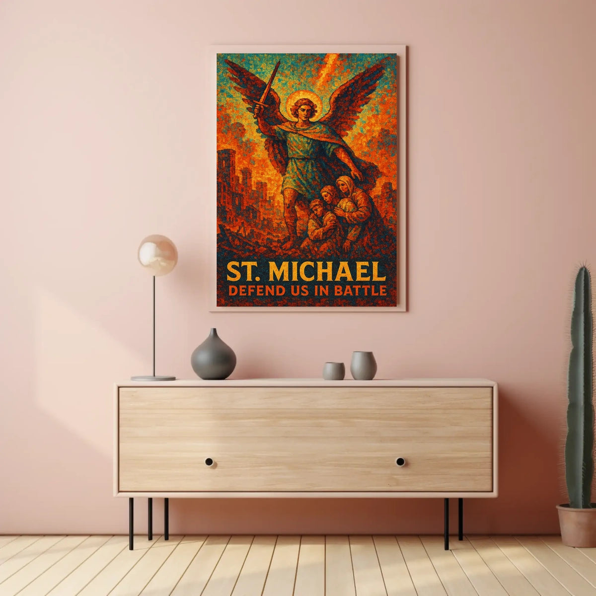 St. Michael Defend Us In Battle Poster