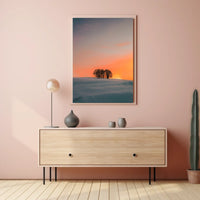 Serene Winter Sunrise Photography Print - Abstract or Artistic Poster