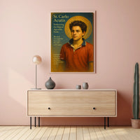 St. Carlo Acutis Embracing the Digital Age with Faith Poster