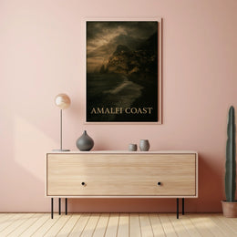 Amalfi Coast Poster Wall Art 18x24 Cliffside Mediterranean