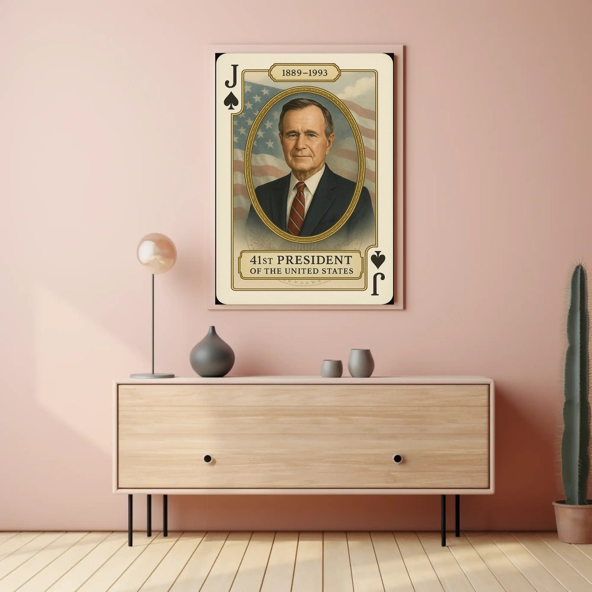 Portrait Of The 41St President Of The United States Poster