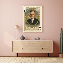 Portrait Of The 41St President Of The United States Poster