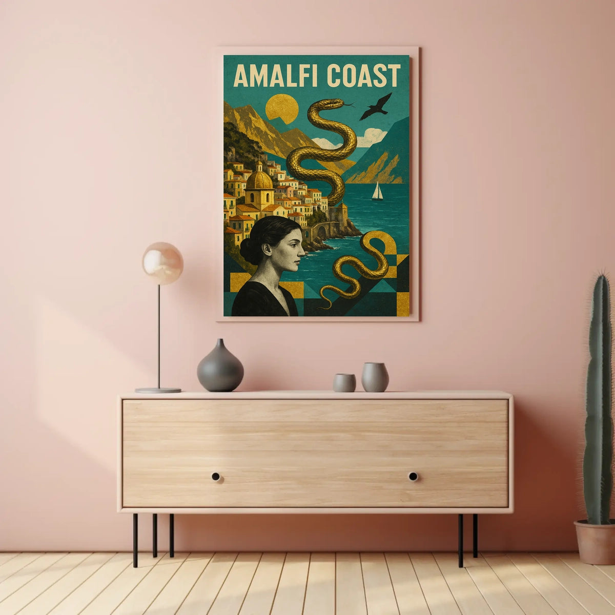 Amalfi Coast Enchanting Escape Poster 18x24 Wall Art