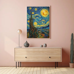 Starry Night Interpretation Poster