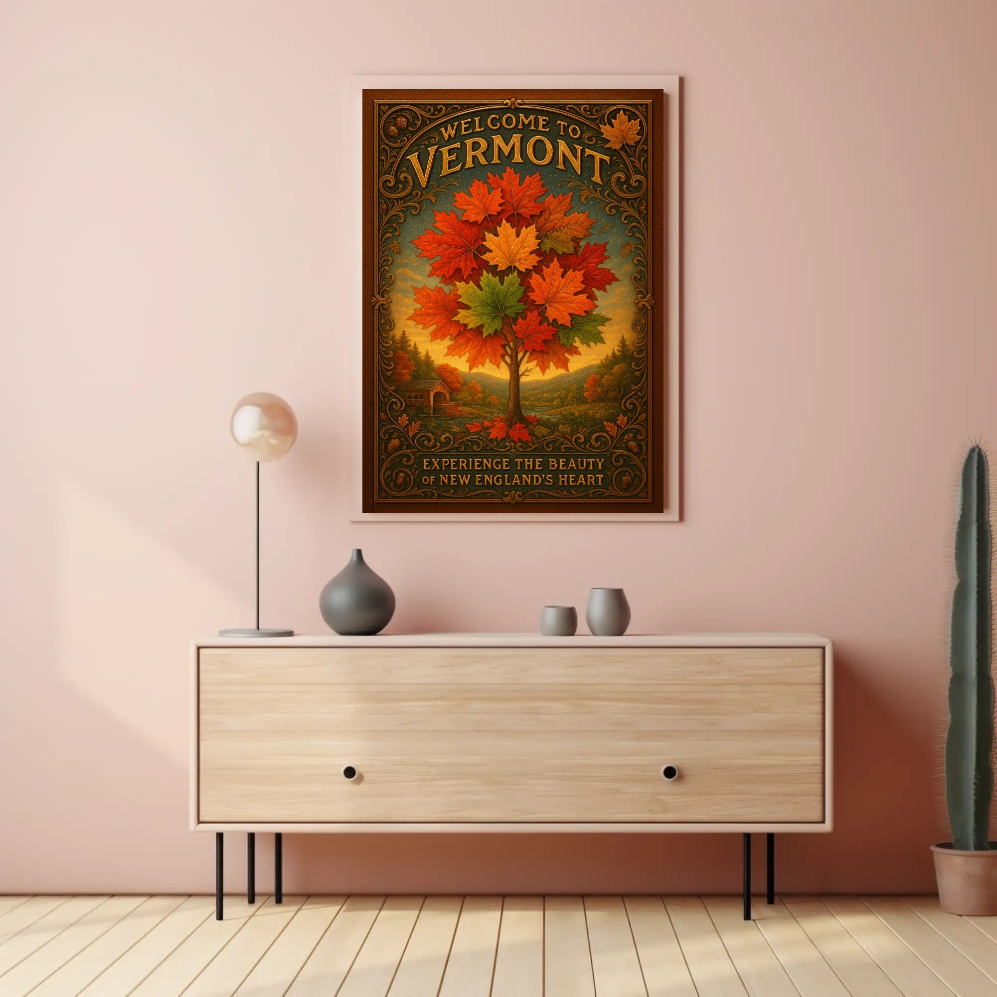 Welcome to Vermont Wall Art Print