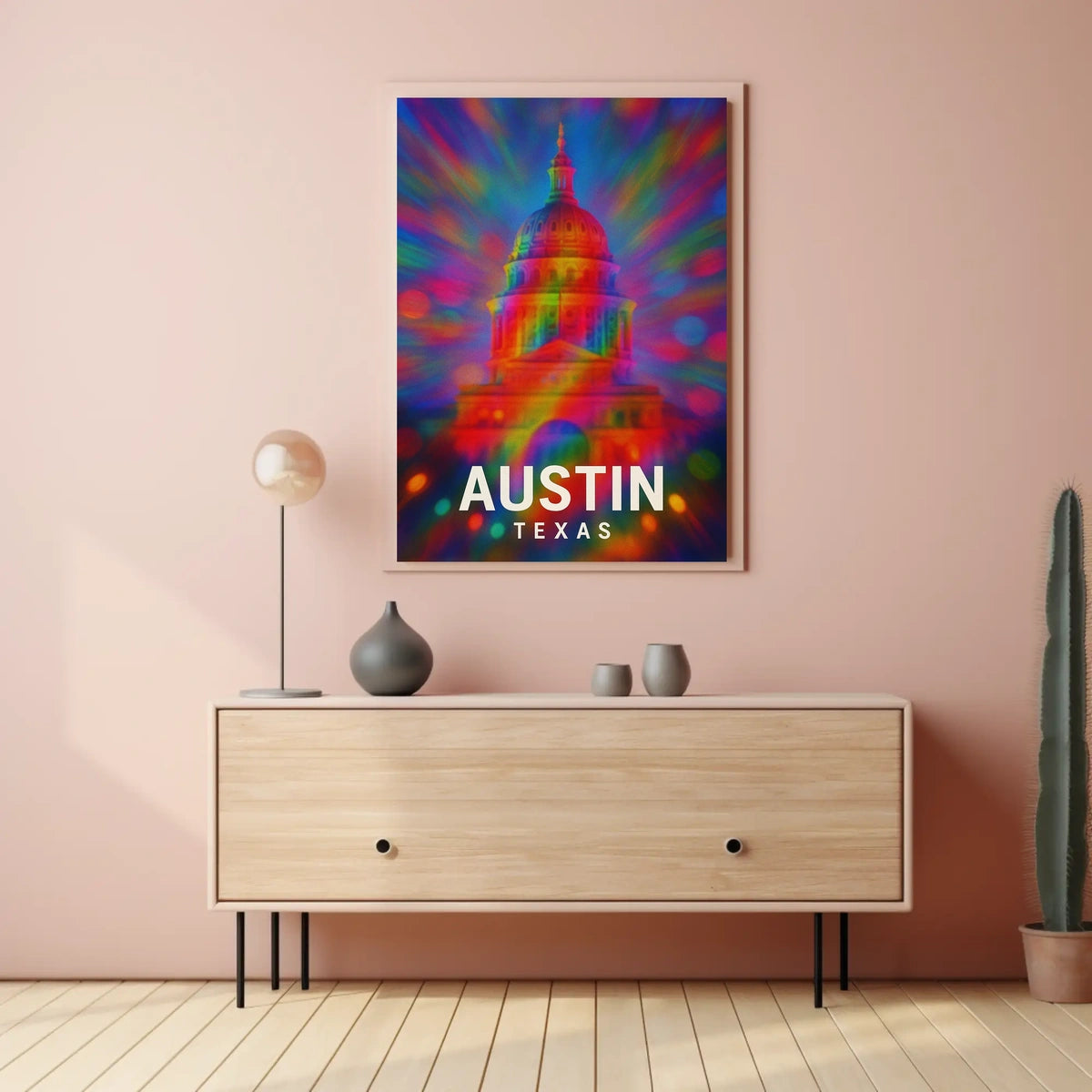 Austin, Texas Vibrant Capitol Poster