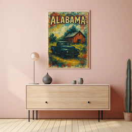 Vintage Alabama Scene Poster