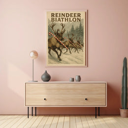 Reindeer Biathlon Poster