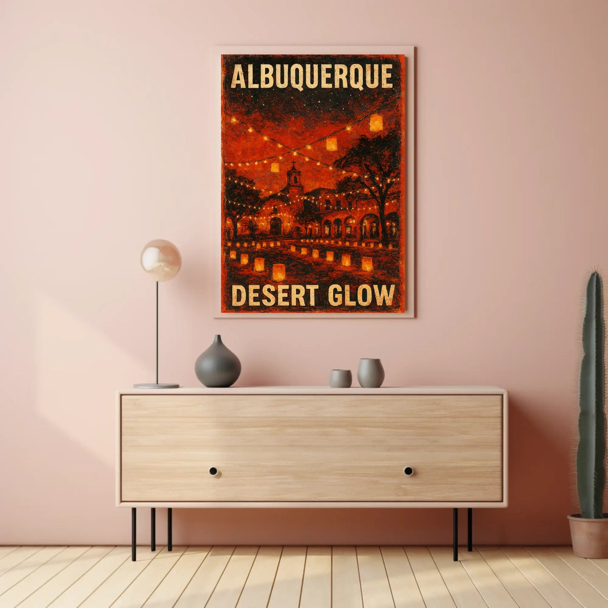Albuquerque Desert Glow Poster