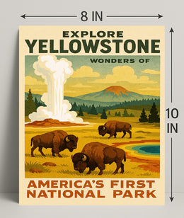 Explore Yellowstone Poster PosterGoat