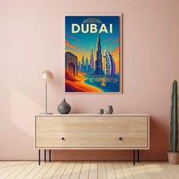Dubai Poster City Of Wonders Vibrant Skyline For Travelers