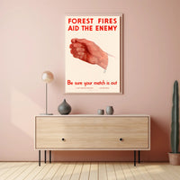 Forest Fire Prevention Warning Poster PosterGoat
