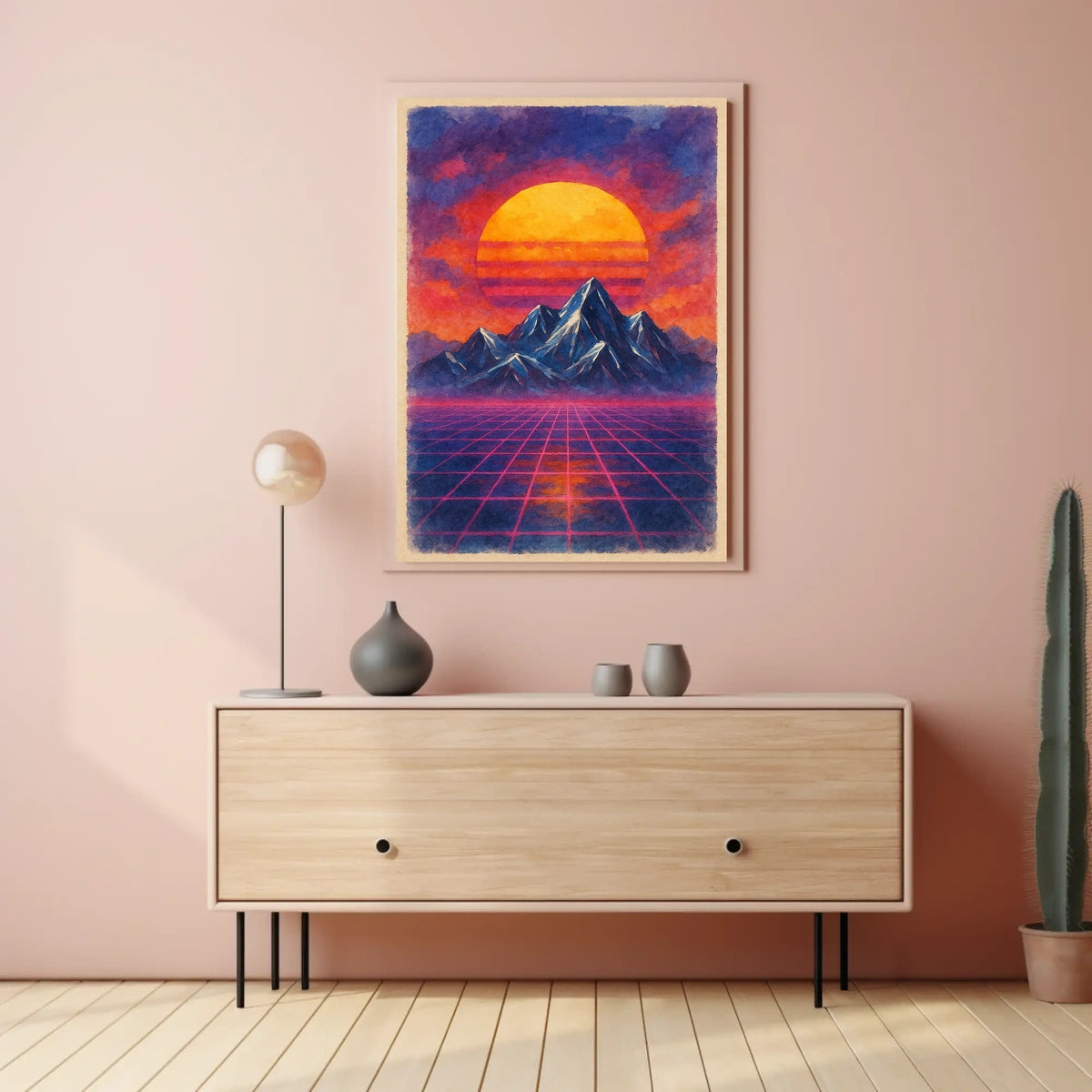 Retro-Futuristic Dreamscape Artwork Print: Futuristic Sci-Fi Poster