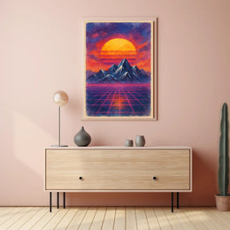 Retro-Futuristic Dreamscape Artwork Print: Futuristic Sci-Fi Poster