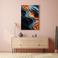 Abstract Waves Of Color Abstract Poster PosterGoat