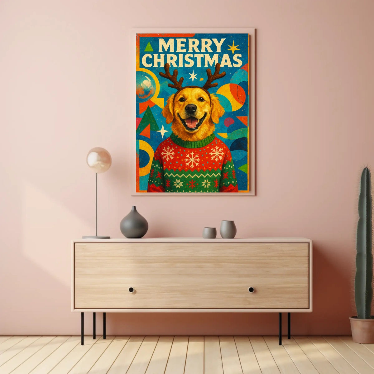 Merry Christmas Canine Poster