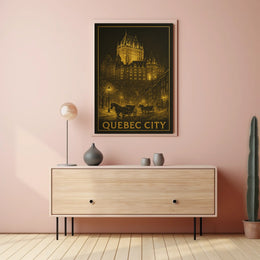 Quebec City At Night Poster