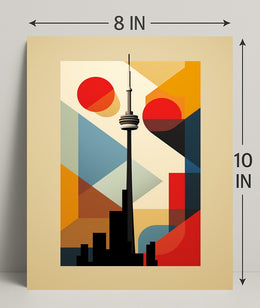 Geometric Skyline Art Poster