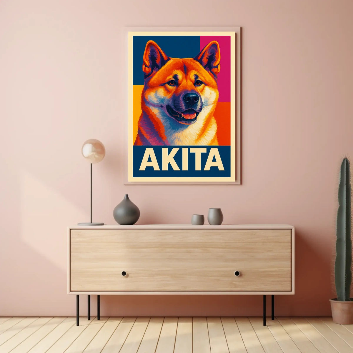 Akita Portrait Poster
