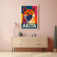 Akita Portrait Poster