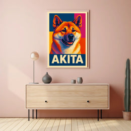 Akita Portrait Poster