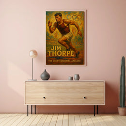 Jim Thorpe Icon of Athletic Excellence Poster