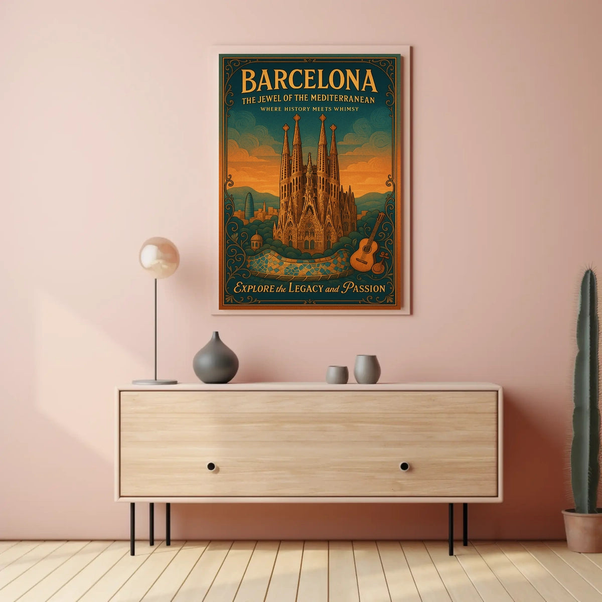 Barcelona The Jewel of the Mediterranean Poster