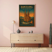 Barcelona The Jewel of the Mediterranean Poster