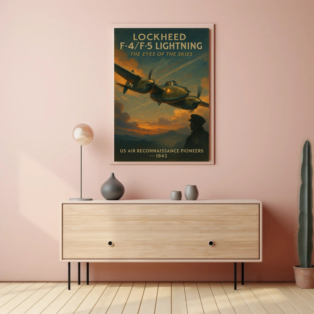 Lockheed F-4F-5 Lightning The Eyes of the Skies Poster
