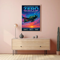 Mitsubishi A6M Zero Iconic Fighter of World War II Poster