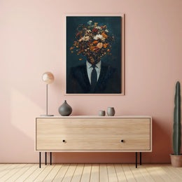 Blossoming Identity Surreal Floral Poster Print