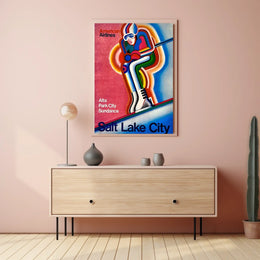 Skiing in Salt Lake City Poster