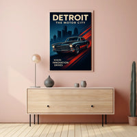 Detroit The Motor City Poster