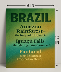 Wonders of Brazil Poster PosterGoat