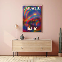 Caldwell Idaho Wanderlust Travel Impressionism Poster