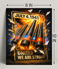 United We Are Strong July 4, 1943 Poster PosterGoat