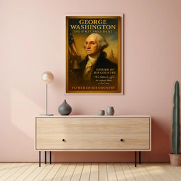 George Washington Patriotic Vintage Art Poster Print