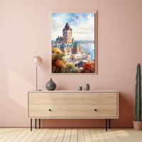 Grand Castle Coastal Landmark Historic Travel Poster