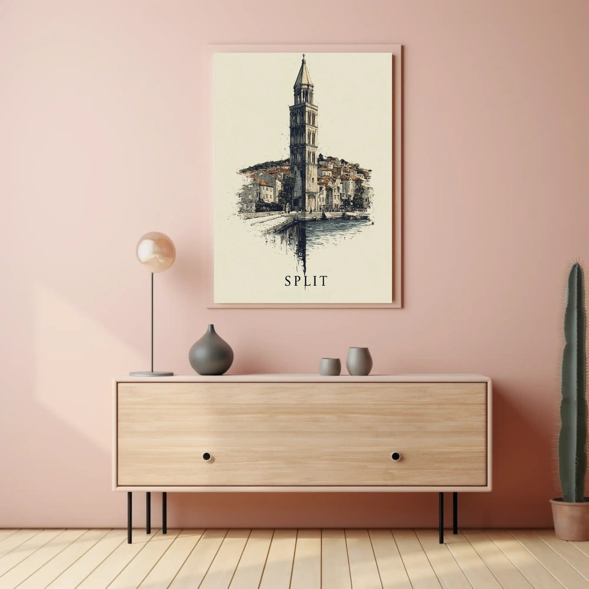 Split Architectural Reflection Poster